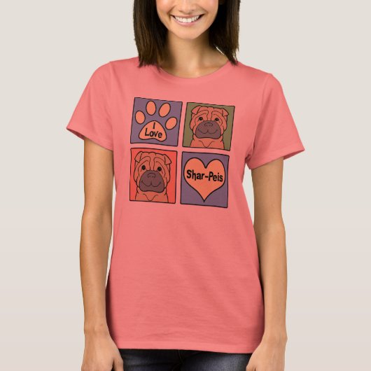I Liebe Shar-Peis T-Shirt (Vorderseite)