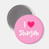 I Liebe Sharjah Magnet (Vorderseite/Rückseite)