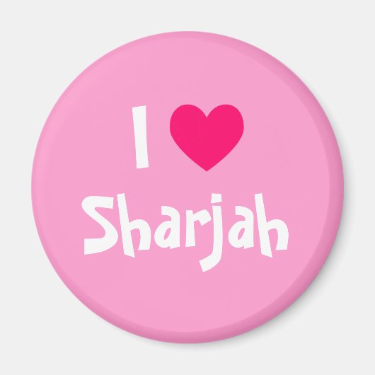 I Liebe Sharjah Magnet (Vorne)