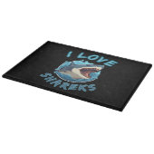 I Liebe Sharks Fisher Schneidebrett (Ecke)