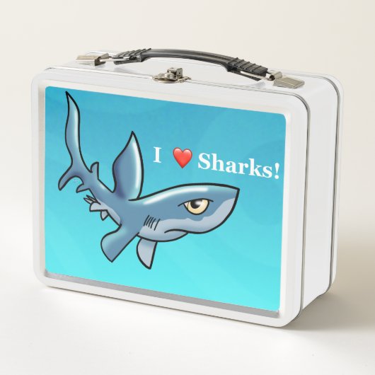 I Liebe Sharks Metal Lunch Box (Vorderseite)