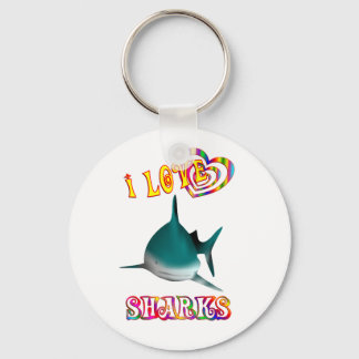 I LIEBE SHARKS SCHLÜSSELANHÄNGER