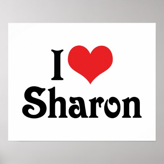 I Liebe Sharon Poster (Vorne)