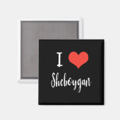 I Liebe Sheboygan Magnet (Vorderseite/Rückseite)