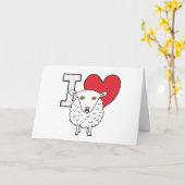 I Liebe Sheep Karte (Gelbe Blume)