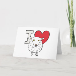 I Liebe Sheep Karte