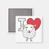 I Liebe Sheep Magnet (Vorderseite/Rückseite)