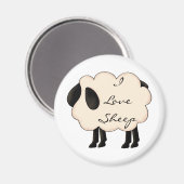I Liebe Sheep Magnet (Vorderseite/Rückseite)