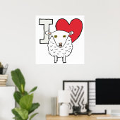 I Liebe Sheep Poster (Heimbüro)