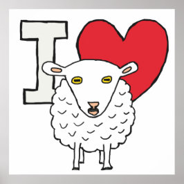 I Liebe Sheep Poster