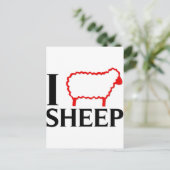 I Liebe Sheep Postkarte (Stehend Vorderseite)