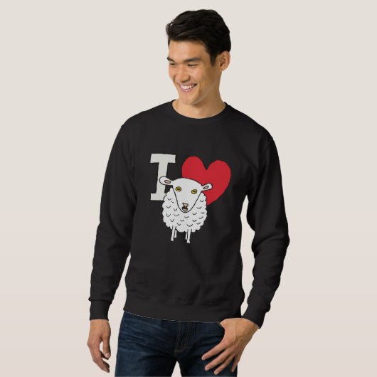 I Liebe Sheep Sweatshirt (Vorne ganz)