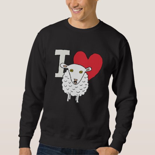I Liebe Sheep Sweatshirt (Vorderseite)
