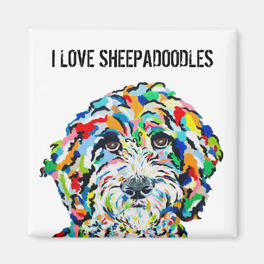 I Liebe Sheepadoodles Magnet (Vorne)