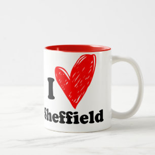 I Liebe Sheffield Zweifarbige Tasse