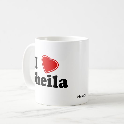 I Liebe Sheila Kaffeetasse (Vorderseite Links)