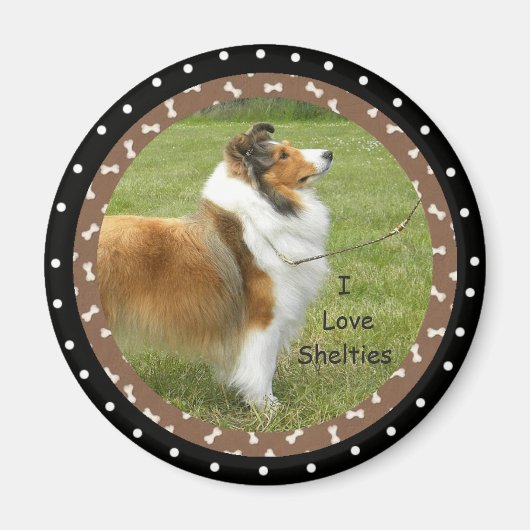 I Liebe Sheltie Hunde Magnet (Vorne)