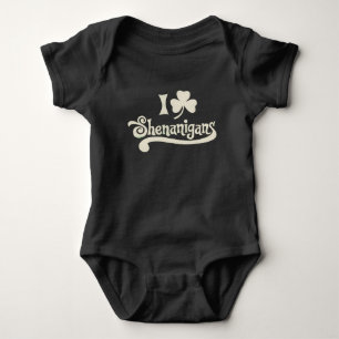 I Liebe Shenanigans Clover Kleeblatt St Patrick's Baby Strampler