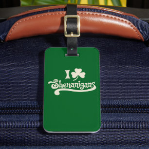 I Liebe Shenanigans Clover Kleeblatt St Patrick's Gepäckanhänger
