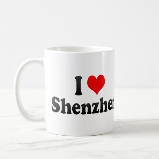 I Liebe Shenzhen, China. Wo Ai Shenzhen, China Kaffeetasse (Links)