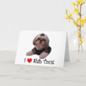I Liebe Shih Tzu Karte (Gelbe Blume)