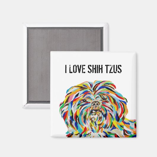 I Liebe Shih Tzus Magnet (Vorderseite/Rückseite)