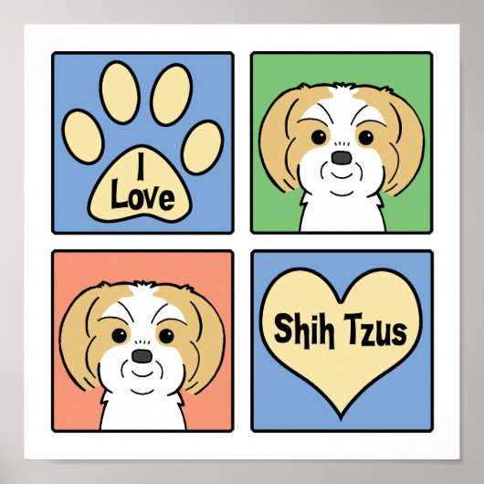I Liebe Shih Tzus Poster (Vorne)