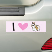 I Liebe Shih Tzus (Show geschnitten) Autoaufkleber (Auf Auto)