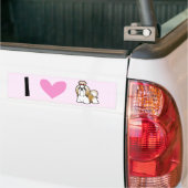 I Liebe Shih Tzus (Show geschnitten) Autoaufkleber (Auf Lkw)