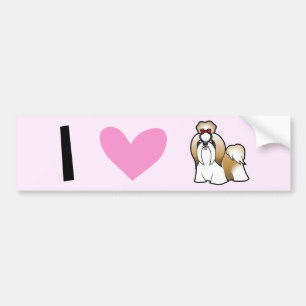 I Liebe Shih Tzus (Show geschnitten) Autoaufkleber