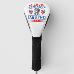 I Liebe Shih Tzus und USA Golf Headcover