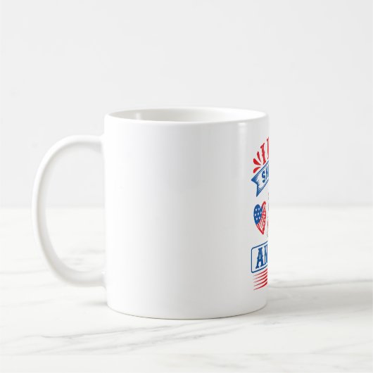 I Liebe Shih Tzus und USA Kaffeetasse (Links)