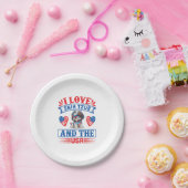 I Liebe Shih Tzus und USA Pappteller (Party)