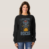 I Liebe Shiny Rocks Prospection Prospector Mining Sweatshirt (Vorne ganz)