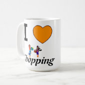 I Liebe Shopping Kaffeetasse (Vorderseite Links)