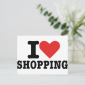 I Liebe Shopping Postkarte (Stehend Vorderseite)