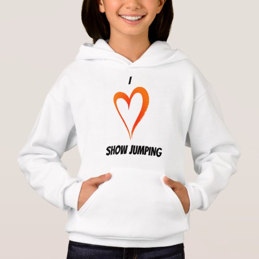 I Liebe Show Jumping - Kids Pullover Hoodie (Vorderseite)