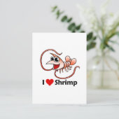 I Liebe Shrimp Postkarte (Stehend Vorderseite)