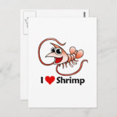 I Liebe Shrimp Postkarte (Vorne/Hinten)