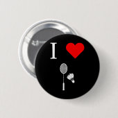 I Liebe Shuttle Badminton Button (Vorne & Hinten)