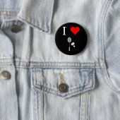 I Liebe Shuttle Badminton Button (Beispiel)