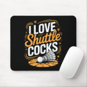 I Liebe Shuttles Badminton Mousepad (Mit Mouse)