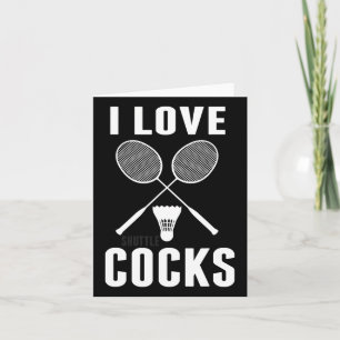 I Liebe Shuttles Funny Badminton Vater Karte