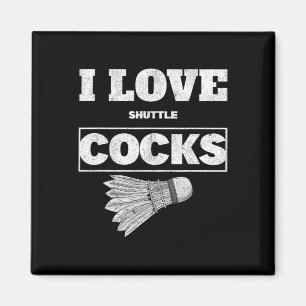 I Liebe Shuttles S Birdie Badminton Magnet