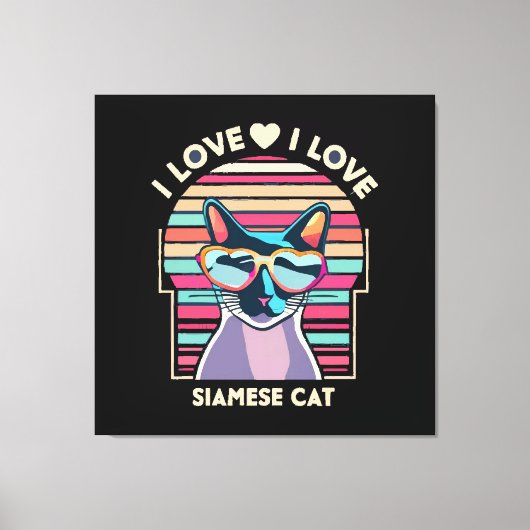 I Liebe Siamkatze Leinwanddruck (Vorderseite)