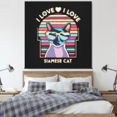 I Liebe Siamkatze Leinwanddruck (Insitu (Schlafzimmer))