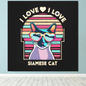 I Liebe Siamkatze Leinwanddruck (Insitu (Holzboden))