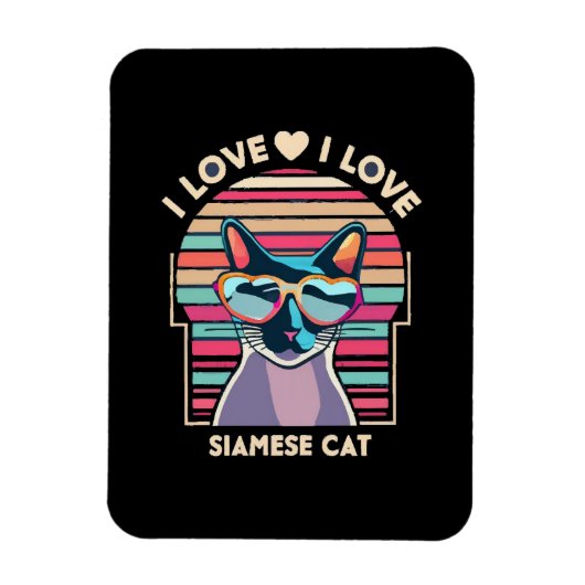 I Liebe Siamkatze Magnet (Vertikal)
