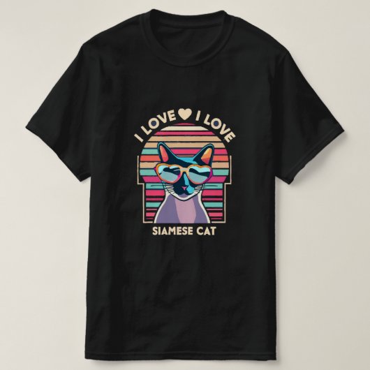 I Liebe Siamkatze T-Shirt (Design vorne)