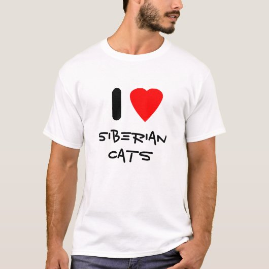 I Liebe-Sibirier-Katzen T-Shirt (Vorderseite)